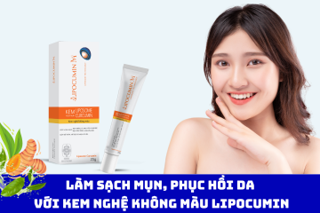 Làm sạch mụn, phục hồi da với kem nghệ không màu LIPOCUMIN